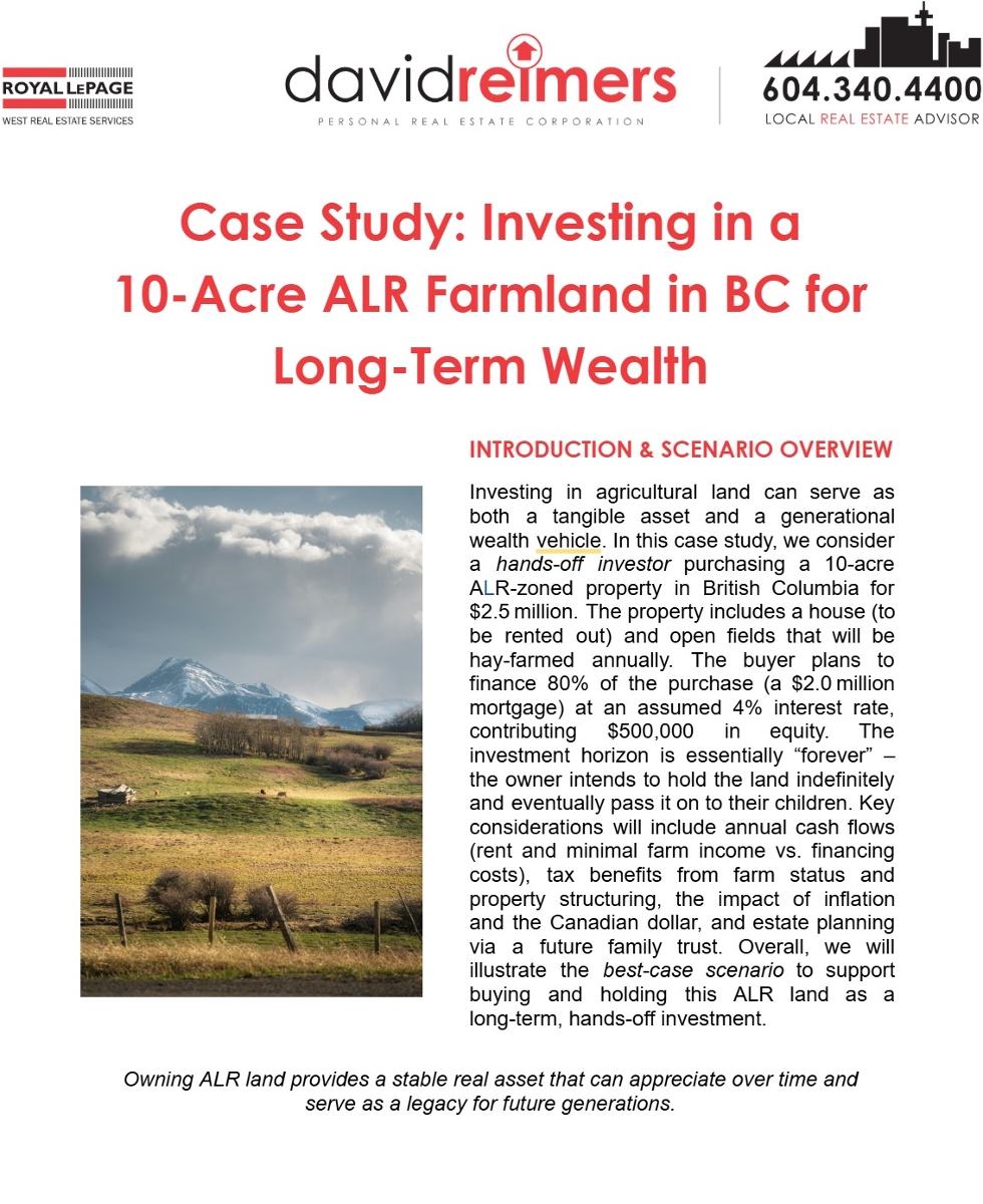 Case Study: Investing in a 10-Acre ALR Farmland in BC for Long-Term Wealth